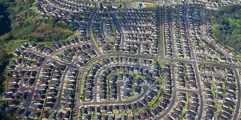 Aerial view of a city