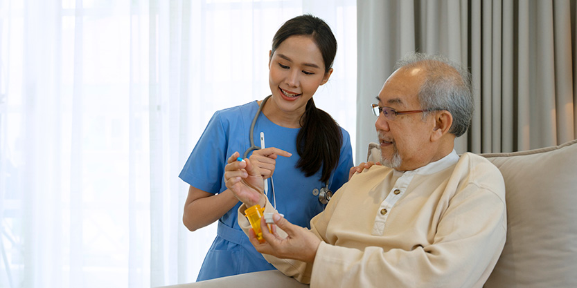 Doctor with patient