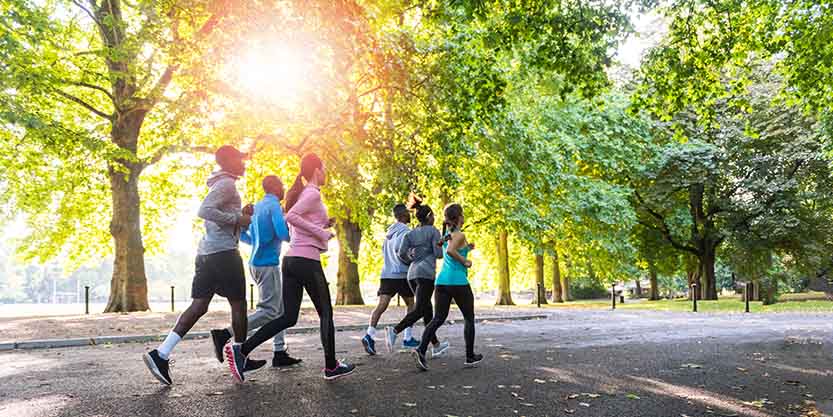 people jogging