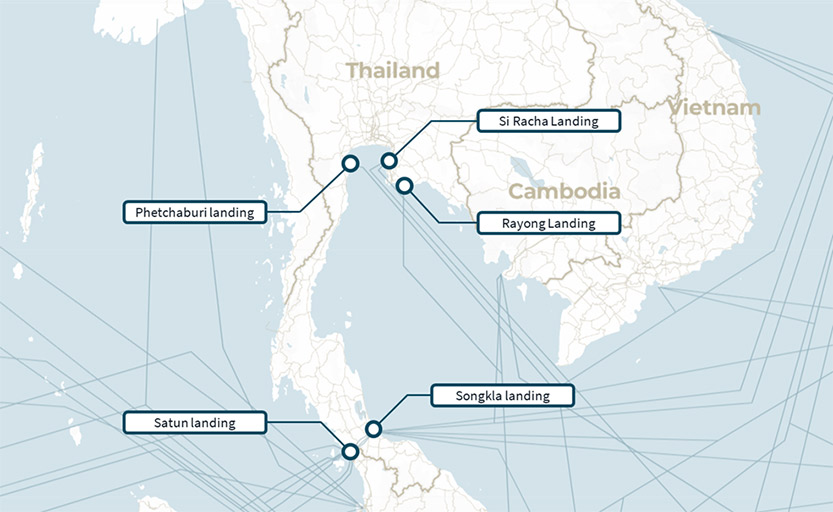 Thailand submarine cable landings