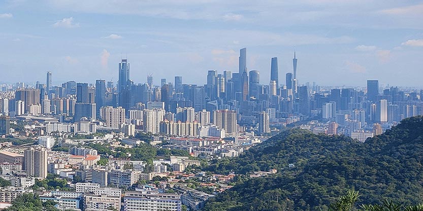 Aerial view of a city