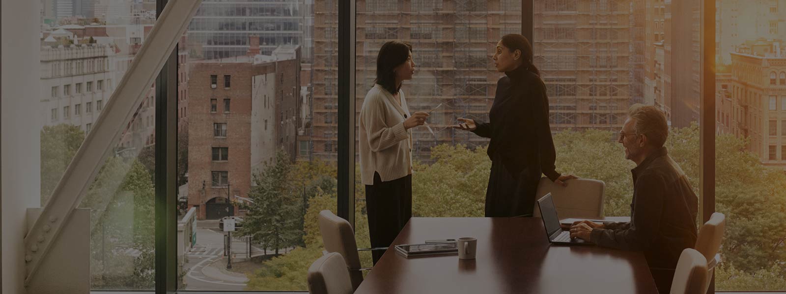 Discussion in meeting room