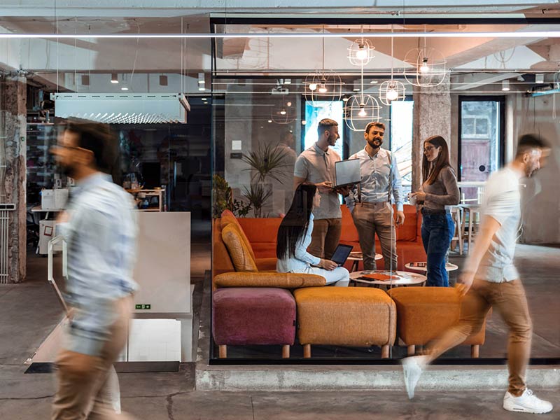 People discussing office markets AI